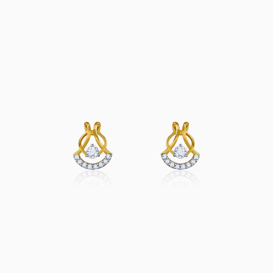 Gold Dancing Grace Lab Grown Diamond Earrings