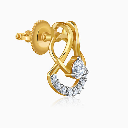 Gold Dancing Grace Lab Grown Diamond Earrings