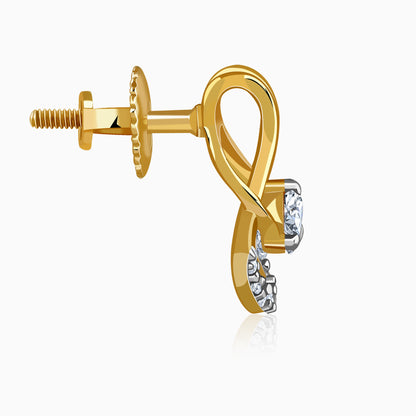 Gold Dancing Grace Lab Grown Diamond Earrings