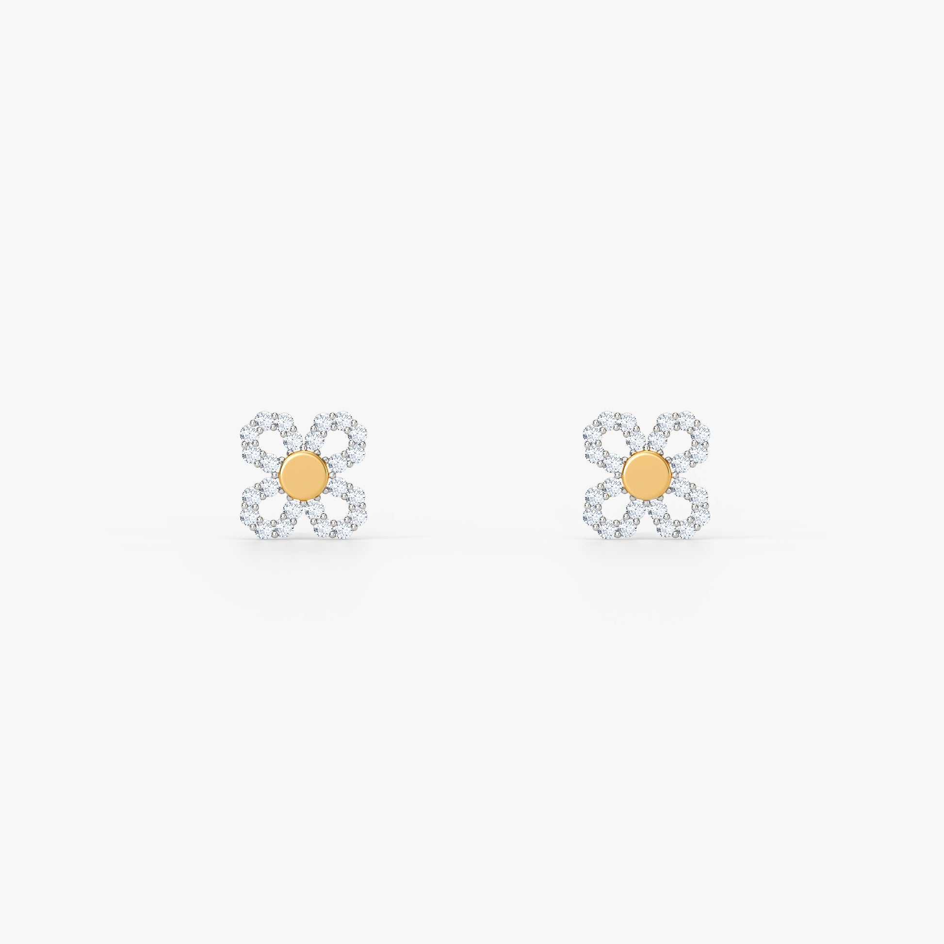 Gold Quatre Lumiere Lab Grown Diamond Studs