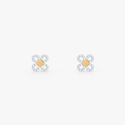 Gold Quatre Lumiere Lab Grown Diamond Studs