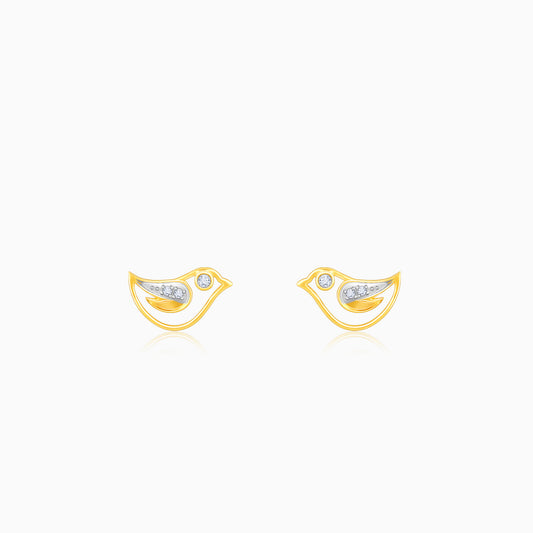 Lab_grown_diamond_Gold_Birdie_Stud_Earrings