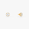 Gold Twin Aureole Lab Grown Diamond Studs
