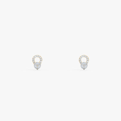 Gold Marquise Dew Lab Grown Diamond Studs