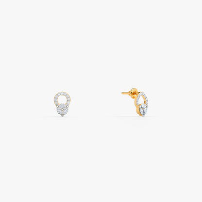 Gold Marquise Dew Lab Grown Diamond Studs