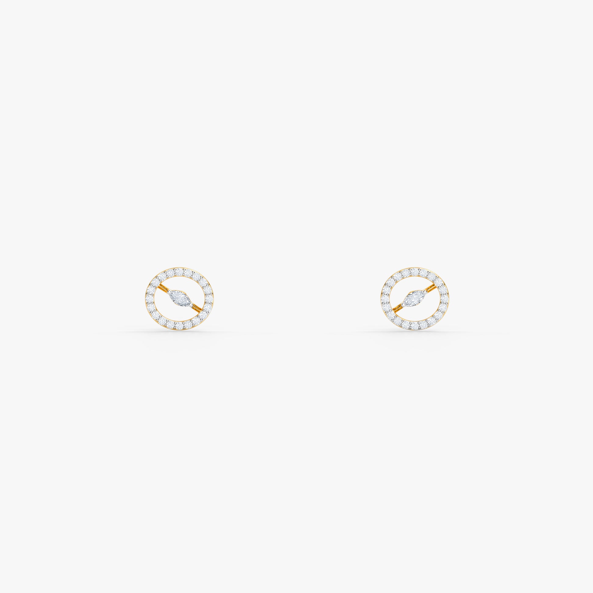 Gold Orbit Veil Lab Grown Diamond Studs