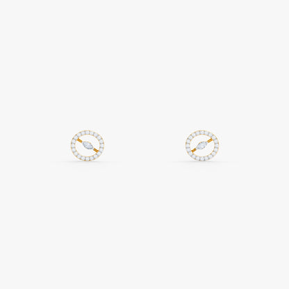 Gold Orbit Veil Lab Grown Diamond Studs