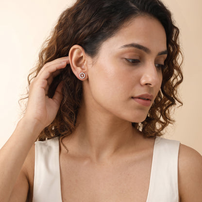Gold Orbit Veil Lab Grown Diamond Studs
