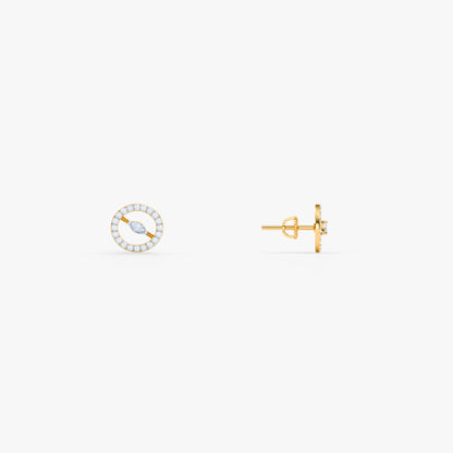 Gold Orbit Veil Lab Grown Diamond Studs