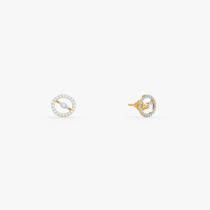 Gold Orbit Veil Lab Grown Diamond Studs