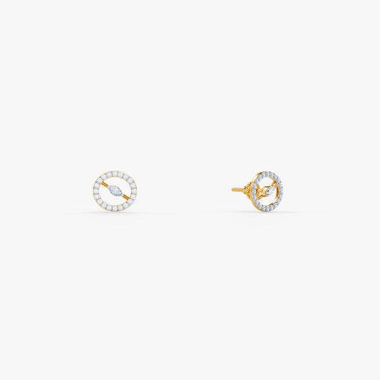 Gold Orbit Veil Lab Grown Diamond Studs