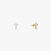 Gold Marquise Fleur Lab Grown Diamond Earrings