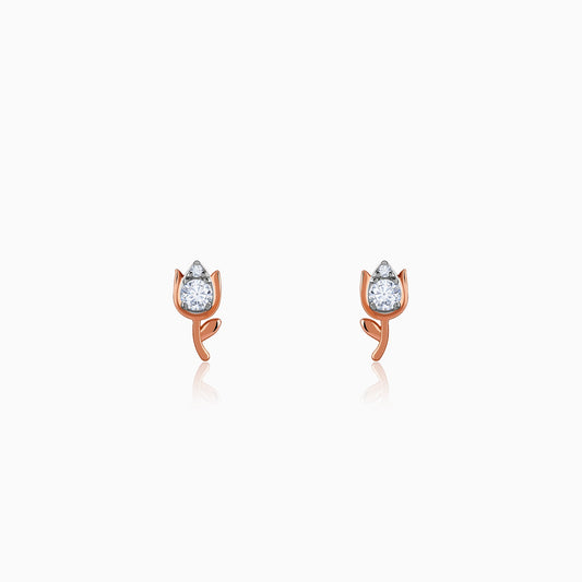 Rose Gold Spring Grace Lab Grown Diamond Earrings