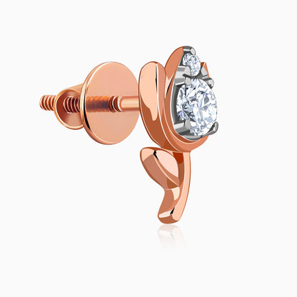 Rose Gold Spring Grace Lab Grown Diamond Earrings