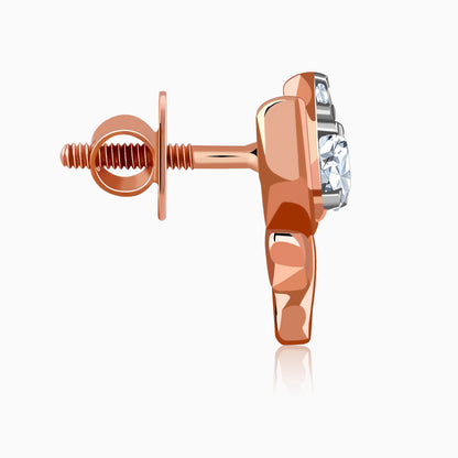 Rose Gold Spring Grace Lab Grown Diamond Earrings