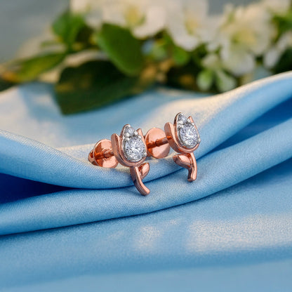 Rose Gold Spring Grace Lab Grown Diamond Earrings