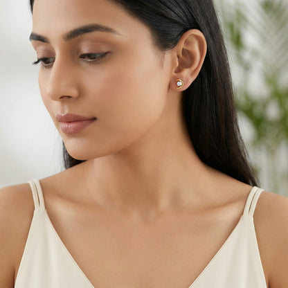 Gold Celestial Curve Lab Grown Diamond Earrings