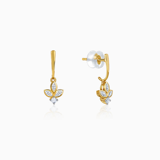 Gold Celeste Petals Lab Grown Diamond Earrings