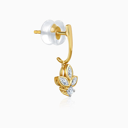 Gold Celeste Petals Lab Grown Diamond Earrings