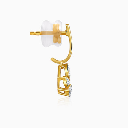 Gold Celeste Petals Lab Grown Diamond Earrings