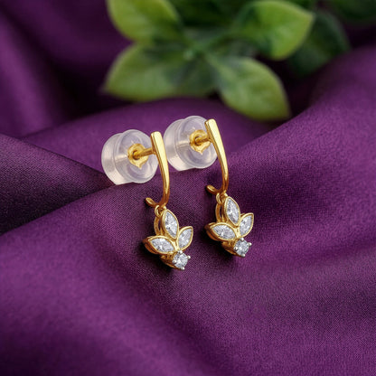 Gold Celeste Petals Lab Grown Diamond Earrings