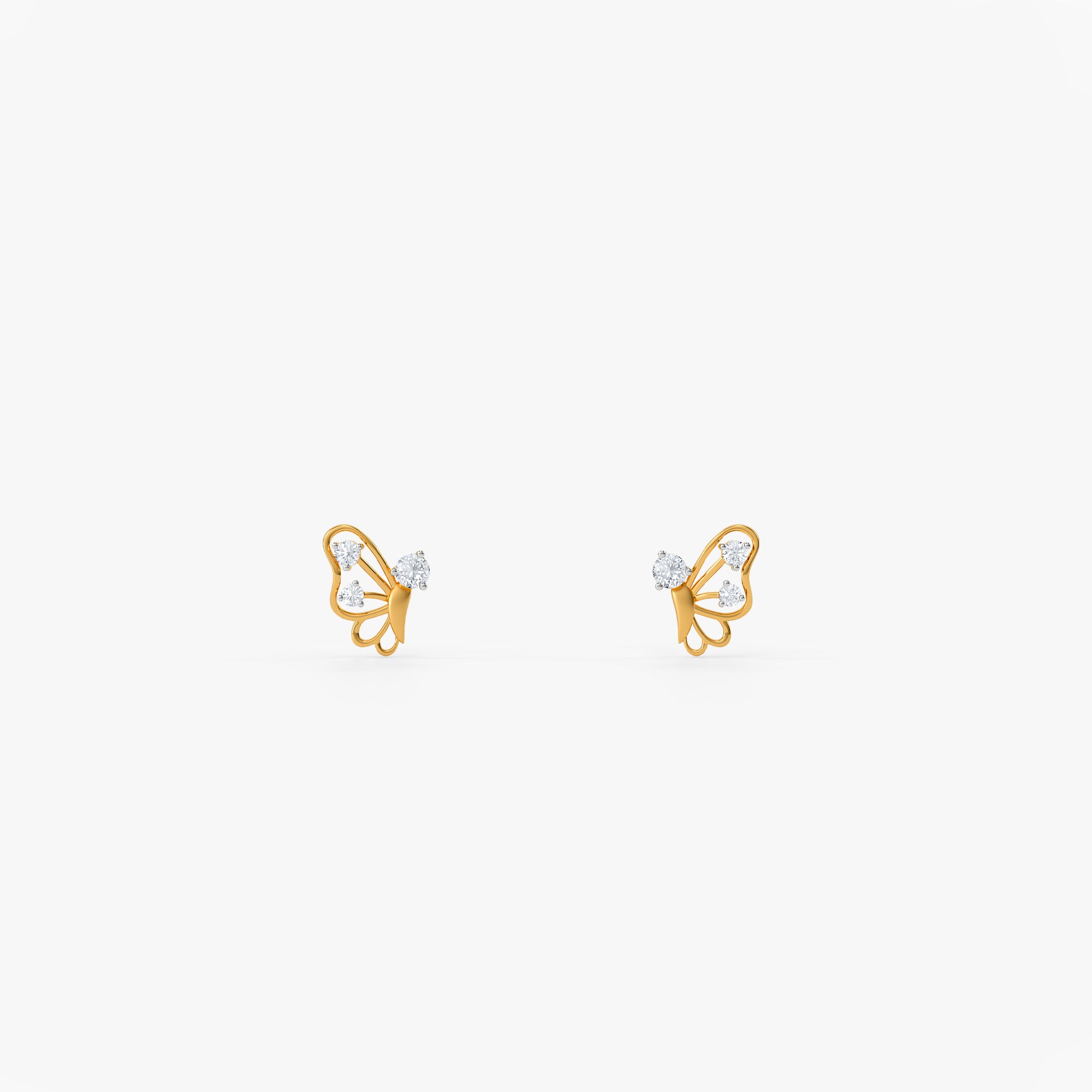 Gold Butterfly Waltz Lab Grown Diamond Earrings