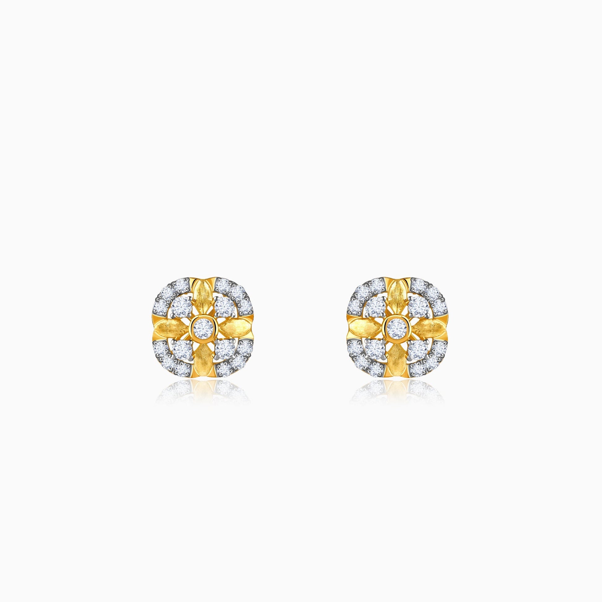 Gold Auric Garden Lab Grown Diamond Earrings
