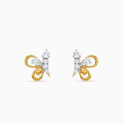 Gold Noeud Dore Lab Grown Diamond Earrings
