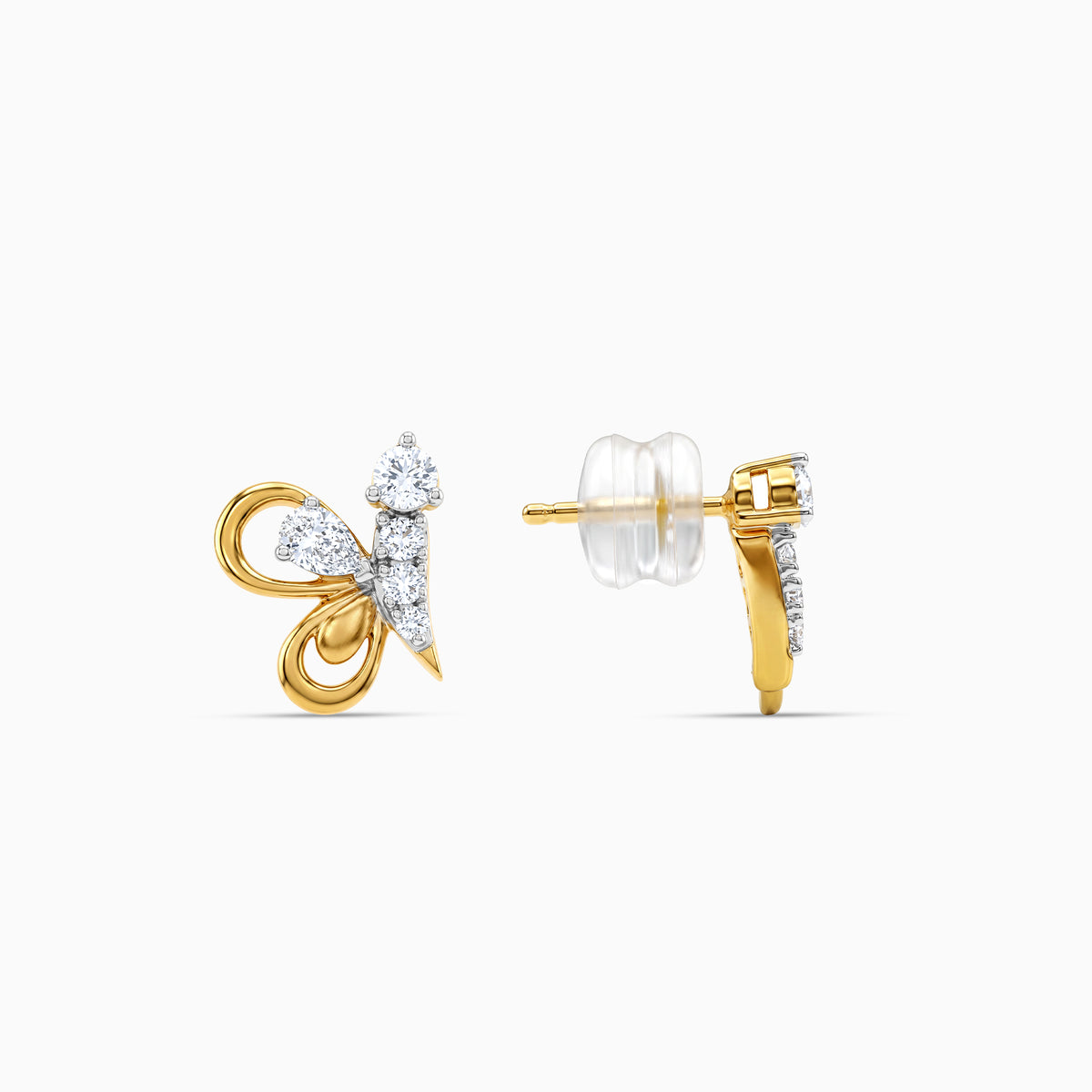 Gold Noeud Dore Lab Grown Diamond Earrings