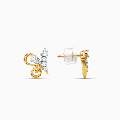 Gold Noeud Dore Lab Grown Diamond Earrings