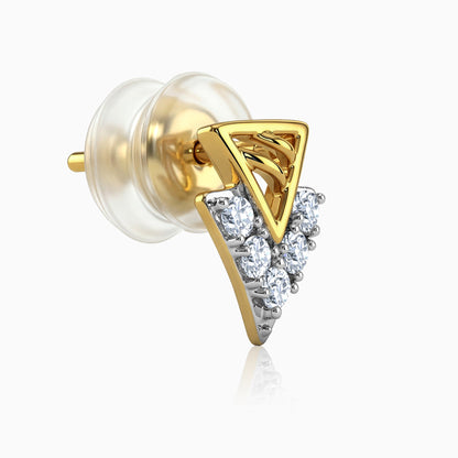 Gold Pissenlit Lab Grown Diamond Earrings