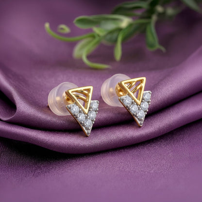 Gold Pissenlit Lab Grown Diamond Earrings