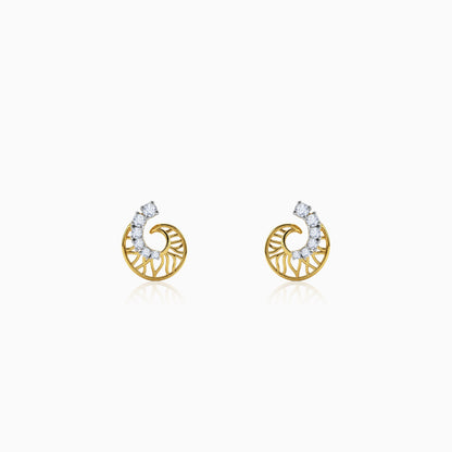 Gold Muguet Lab Grown Diamond Earrings
