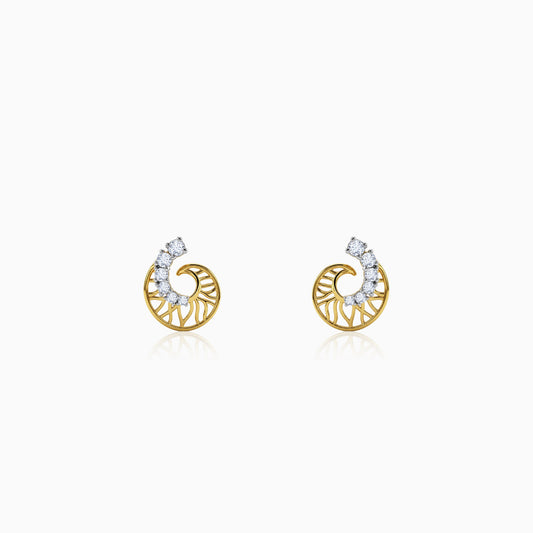Gold Muguet Lab Grown Diamond Earrings
