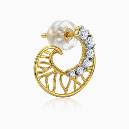 Gold Muguet Lab Grown Diamond Earrings