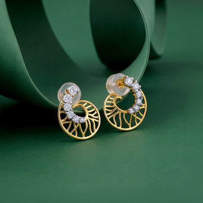 Gold Muguet Lab Grown Diamond Earrings