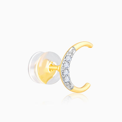 Gold Moonshine Diamond Stud Earrings