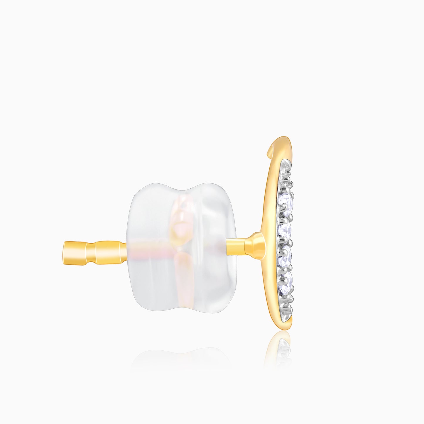 Gold Moonshine Diamond Stud Earrings