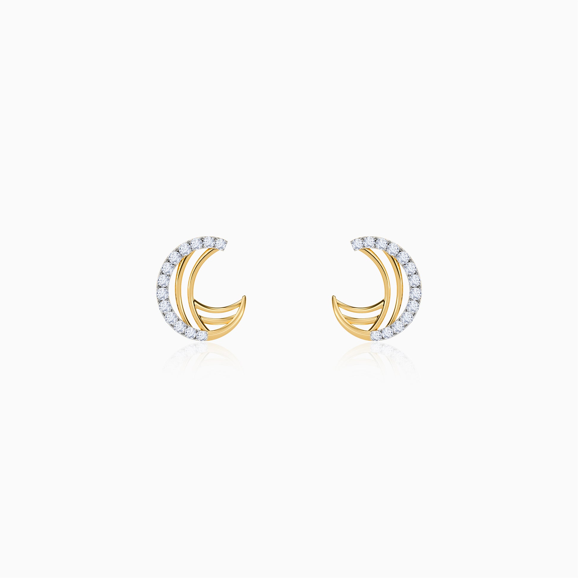 Gold Brigitte Lab Grown Diamond Earrings