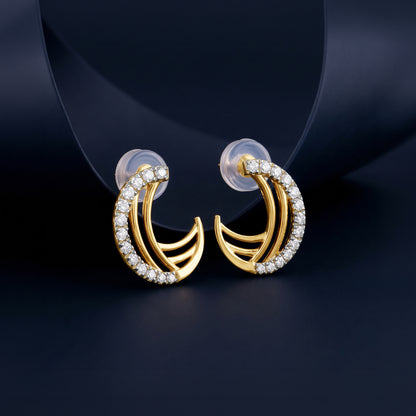 Gold Brigitte Lab Grown Diamond Earrings