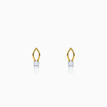 Gold Classic Drip Lab Grown Diamond Studs
