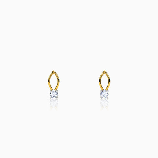 Gold Classic Drip Lab Grown Diamond Studs