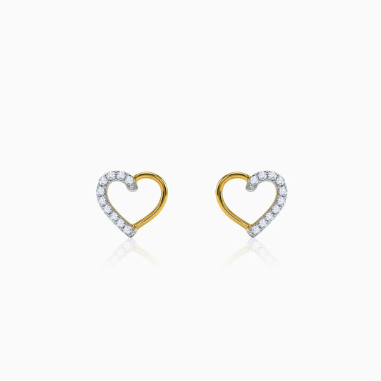Gold Luminous Hearts Lab Grown Diamond Earrings