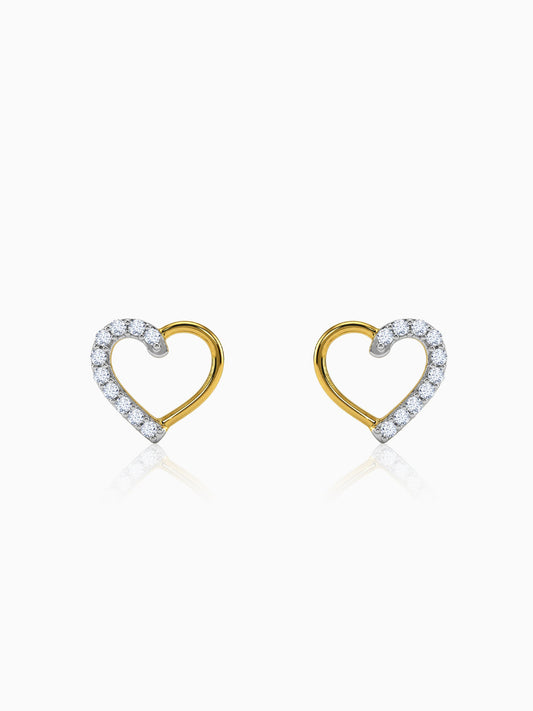 Gold Luminous Hearts Lab Grown Diamond Earrings