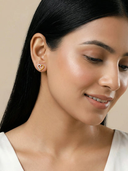 Gold Luminous Hearts Lab Grown Diamond Earrings