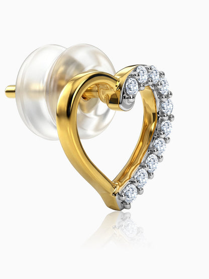 Gold Luminous Hearts Lab Grown Diamond Earrings