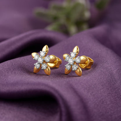 Gold Comet Busters Lab Grown Diamond Earrings