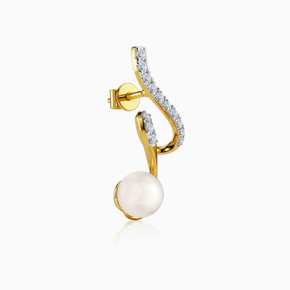Anushka Sharma Gold Swirl and Soul Lab grown Diamond Earrings