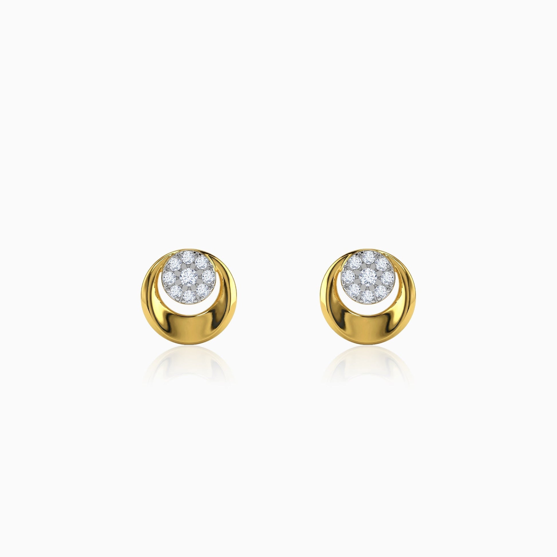 Gold Unity Lab Grown Diamond Earrings