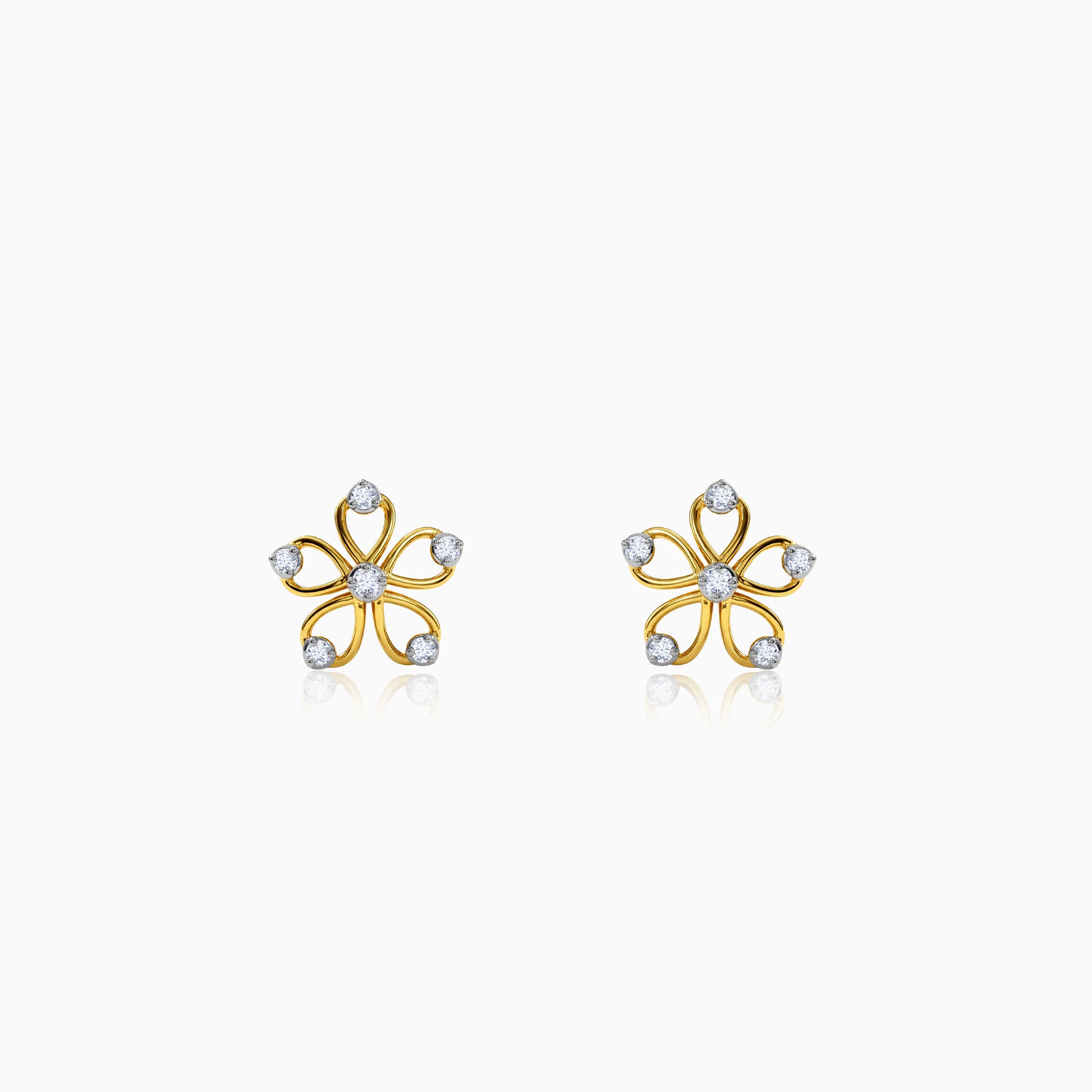 Gold Primorse Lab Grown Diamond Earrings